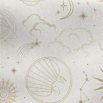 Maya Civilization Sun Moon Jersey Backed Fleece