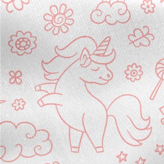 Dessert Garden Unicorn Jersey Backed Fleece