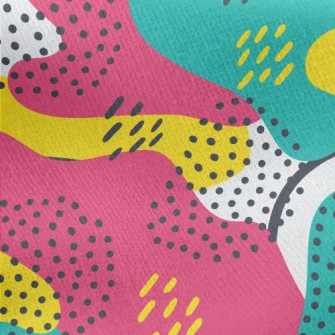 Irregular Dots Abstract Jersey Backed Fleece