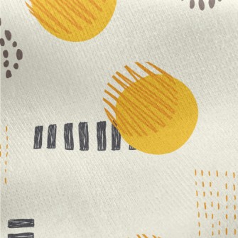 Art Circle Lines Jersey Backed Fleece