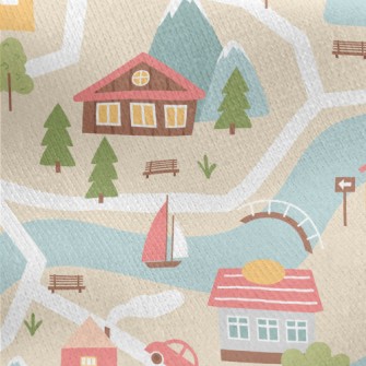 European Style Riverside Cabin Jersey Backed Fleece