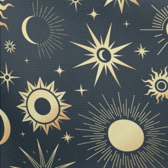 Mysterious Lines Sun Stars Pongee