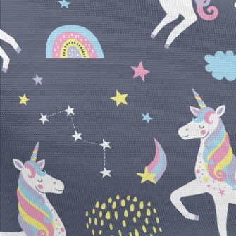 Rainbow Color Unicorn Pongee