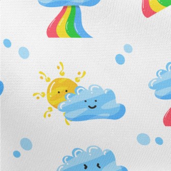 Sun Clouds Rainbow Pongee