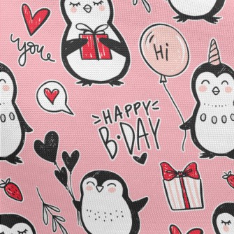 Penguin Celebrates Birthday Pongee