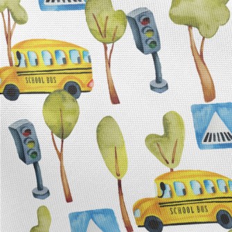 Good Morning School Bus Pongee