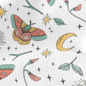 Mysterious Pattern Moth Stretch Jersey