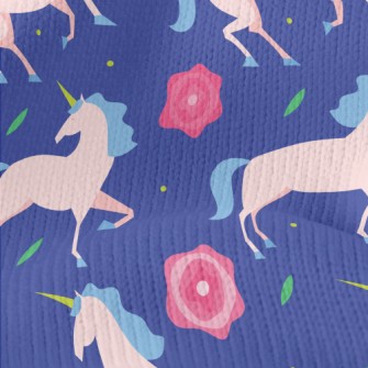 Elegant Unicorn And Rose Stretch Jersey
