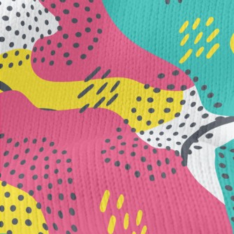 Irregular Dots Abstract Stretch Jersey