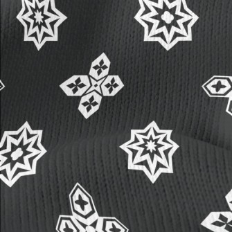 Polygonal Flower Shape Stretch Jersey