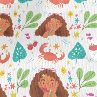 Girl Eating Watermelon To Cool Stretch Jersey