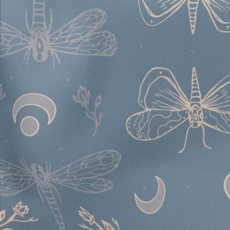 Moths And Dragonflies Lightweight Cotton Poplin