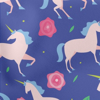 Elegant Unicorn And Rose Lightweight Cotton Poplin