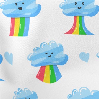Changeable Expressions Clouds  Lightweight Cotton Poplin