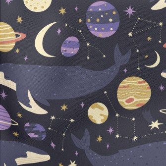 Big Whale And Planet Lightweight Cotton Poplin