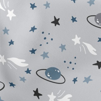 Cartoon Stars Planet Lightweight Cotton Poplin