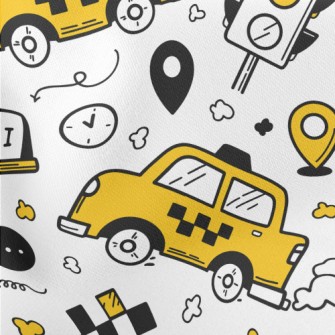 Taxi That Takes People Everywh Lightweight Cotton Poplin