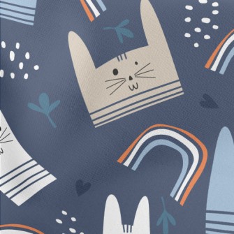 Cute Big-faced Cat Lightweight Cotton Poplin