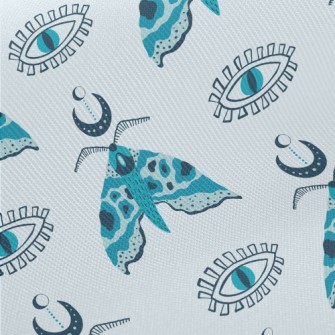 Mysterious Eyes And Rare Moths Midweight Cotton Poplin