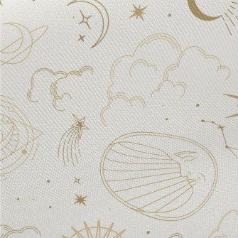 Maya Civilization Sun Moon Midweight Cotton Poplin