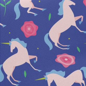 Elegant Unicorn And Rose Midweight Cotton Poplin