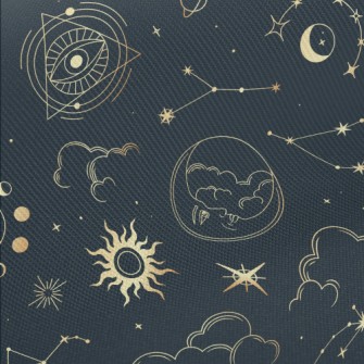 Psychedelic Eyes Sun Moon Midweight Cotton Poplin