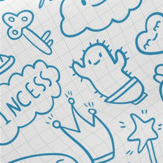 Cute Things Doodles Midweight Cotton Poplin