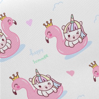 Unicorn Flamingo Swim Ring Midweight Cotton Poplin