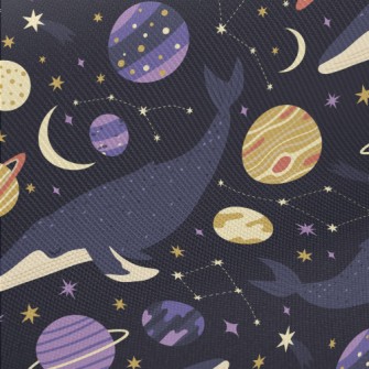 Big Whale And Planet Midweight Cotton Poplin