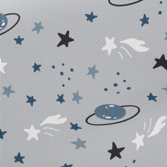Cartoon Stars Planet Midweight Cotton Poplin