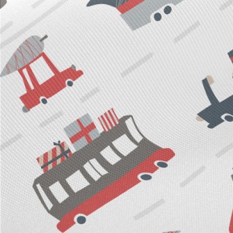 Large Truck Transporting Cargo Midweight Cotton Poplin