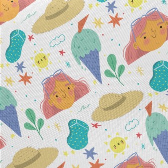 Enjoy The Big Face Of The Girl Midweight Cotton Poplin