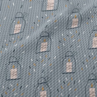 Sparkling Candle In A Bottle Birdseye Piqué