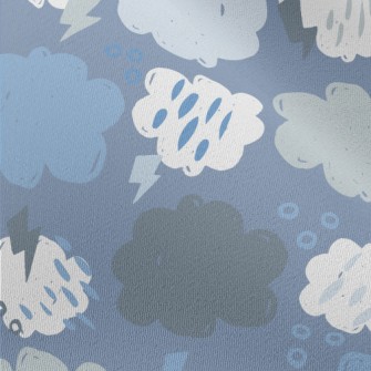 Lightning Rain Dark Clouds Chiffon