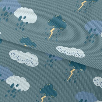 Dark Clouds With Lightning And Waterproof Oxford