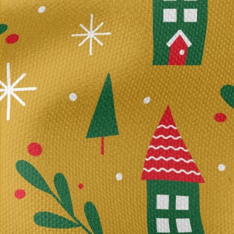Christmas Color Small House Waterproof Canvas