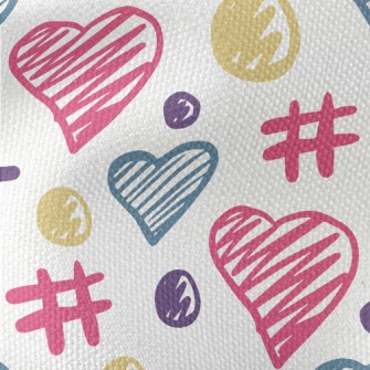 Cute Graffiti Love Heart Waterproof Canvas