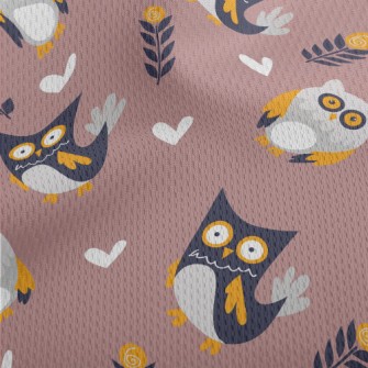 Big Eyed Owl Athletic Mesh Flat Back