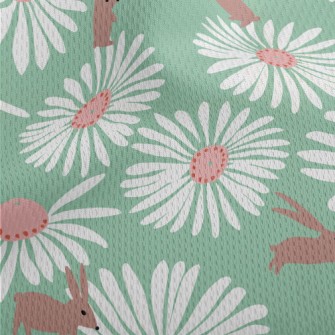 Giant Flower Bunny Athletic Mesh Flat Back