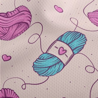 Two-color Heart Yarn Athletic Mesh Flat Back