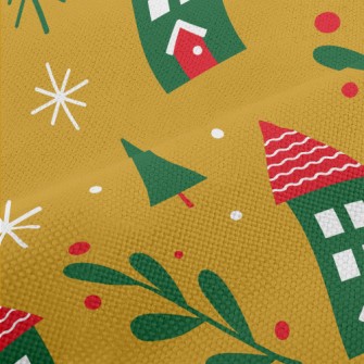 Christmas Color Small House Performance Linen