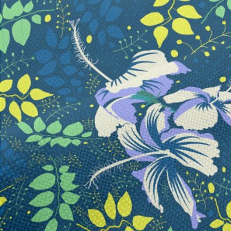 Cool Hibiscus Leaves Performance Linen