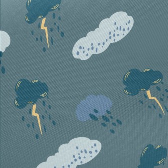 Dark Clouds With Lightning And Twill