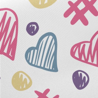 Cute Graffiti Love Heart Twill