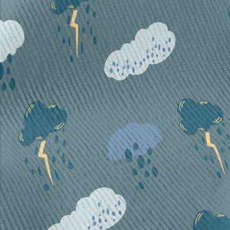 Dark Clouds With Lightning And Standard Corduroy