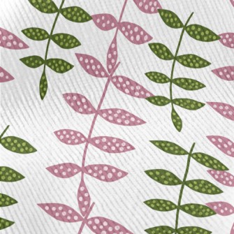 Dotted Two-color Leaves Standard Corduroy