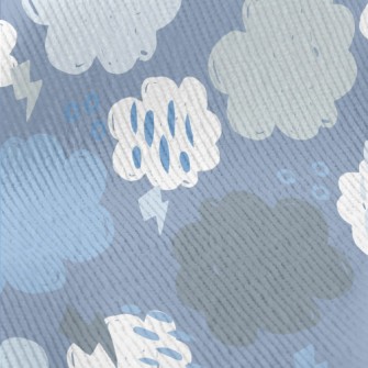 Lightning Rain Dark Clouds Standard Corduroy