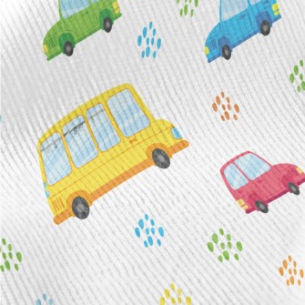 Colorful Cars And Buses Standard Corduroy