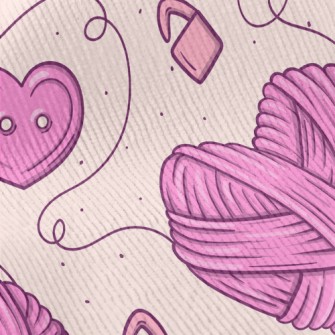 Heart Button Yarn Ball Standard Corduroy