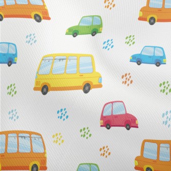Colorful Cars And Buses Dobby
